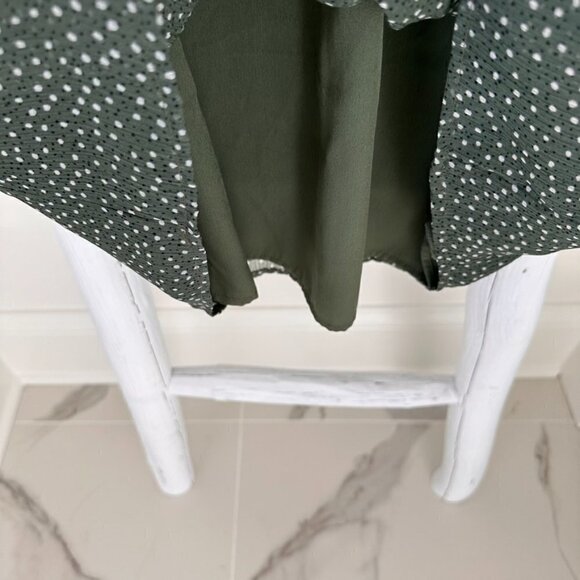 BP Smocked Waist Chiffon Mini Dress Green Sz XS - Picture 9 of 11